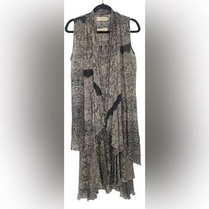 Johnny Was 4 Love And Liberty Dress Kimono 2 Piece Set Small Silk Boho Festival